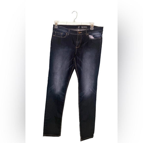 New York & Company Denim - New York & Company Dark Blue Skinny Jeans